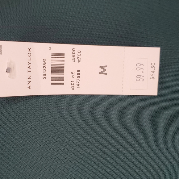 πHPπAnn Taylor NWT Size Med Green Long Sleeve Top w/ Front Button Detail! π - Picture 9 of 13